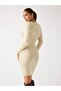 Twin-set cable-knit midi dress - 5