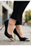 Norji Black Satin Stiletto Shoes - 3