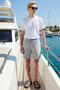Men's Plus Size Shorts Oversize Wide Cut Plain Pattern Stitching Detailed Knitted Interlock Fabric Regular Waist - 3