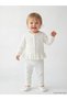 Ecru Crew Neck Baby Girl Knitwear Cardigan - 2