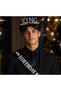 "King" Written Silver Color Stone Birthday Crown and "Birthday King" Written Black Belt - Men's Birthday g - 2
