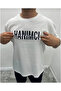 Unisex Crew Neck Folded Printed T-Shirt - White - S - White - 2