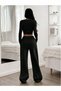 2-Piece Women's Sweatpants 2 Colors (Black-Grey) Loose-Fit Oversize Wide Leg Comfortable Waist-Tie Sweatpants - 6