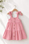 Girl's Cotton Muslin Fabric Strap Dress - 2