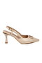 Beige Women's Evening Dress Shoes Pc-55775 Z - 3