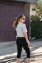 Comfort High Waist Lycra Interlock No-Show Capri Tights Black - 2