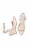 Women's Heeled Shoes 00125001 Beige Crocodile - 5
