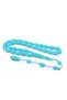 Hakkı Usta Signed Capsule Cut Large Size Blue Crimped Amber Prayer Beads - 2