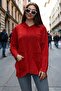 Women's Hooded Front Single Pocket Ethnic Cotton Sweater