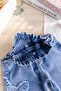 Butterfly Embroidered Denim Girls' Jeans - 5