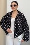 Women's Polka Dot Oversize Bomber Jacket |   New Season Seasonal Jacket - 4