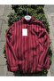 Men's Three Stripes Linen Oversize Relaxed Fit Long Sleeve Summer Shirt