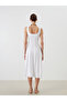 Two Mt Shop Quality Pleated Detailed Waist-Slit Dress - 4