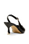 Women's Black Heeled Shoes - 2