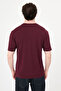 Plain Slim Fit Crew Neck Pocketed Bi-Stretch Interlock Men's T-Shirt Burgundy - 36876.26Y - 3