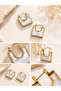 Modern square earrings - 2