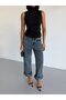 Women's Black Turtleneck Zero Sleeve Sandy Crop Blouse Hzl26S-Fry123931 - 3