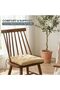 4 Pack Velvet Soft Chair Pads with Ties, Seat Cushion, Dining, Indoor/Outdoor, Beige-40x40cm - 6