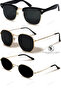 New Season Unisex 3-Piece Set Black Sunglasses Uv400 Ultra Light Luxury Stylish