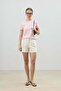 تي شيرت نسائي باللون الوردي الأساسي - 2