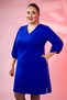 Women's Plus Size Women's Sleeve Detailed V-Neck Dress - 2