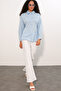 Women's Waist-Fitted Poplin Shirt 20384 - Blue - 2