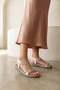 Elit Hml4053 Women's Stoned Flat Sandals White