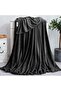 Micro Fleece Flannel Blanket Single Size 150x220cm Ultra-Soft 260 GSM Super Plush Throw Blanket Black - 2