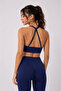 Pure Model Halter Neck Gathered Stretchy Sports Bra - 6