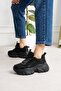Black Women's High Casual Sneaker Shoes - 3