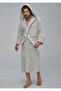 Men's Hooded Plaid Bamboo Cotton Soft Absorbent Luxury Bathrobe - 2
