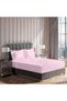® 3 Piece Fitted Sheet Set 160x200cm with 2 Pillow Cover (Pink) - 3