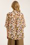 Colorful Floral Patterned Micro Stone Blouse - 5