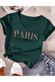 V-Neck Mix Printed Women's T-Shirt