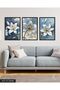Watercolor Look White Lily 3 Piece Wooden Framed Painting Act - 3