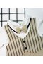 Baby Boy Bow Tie Polo Collar Vest Look Single-Piece Linen Salopet Jumpsuit Summer Style with Snap Buttons at the Bottom - 3