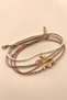 4 Piece Bohemian Series Pink Gray Anklet Set with Sea Beach Figures - 2