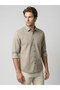Men Beige Floral Print Long Sleeve Shirt - 3