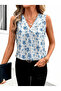 Women's Strappy V-Neck Single Jersey Blouse - 3