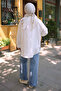 Ecru Beaded Embroidered Shirt - 4