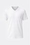 Organic Cotton White Men's Short Sleeve V-Neck T-Shirt - 4