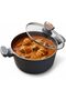 Non Stick Induction With Glass Lid Premium Aluminum Cast Large 24 cm (4.2L) Double Layer BPA,FDA Certificated Nonstick Coating Stockpot Cookware
