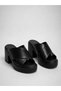 Genuine Leather Women's Thick-Heeled Slippers New Season - 5