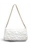 Women's White Star Embroidered Chain Strap Hand and Shoulder Bag Stella - 2