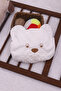 Welsoft Baby Diaper Set with Teddy Bear Embroidery and Pillows - Cream - 4