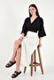Cotton Regular Fit Tie-Up Crop Kimono Kimono 668Yl2783 - 4