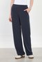 Women's striped loose sweatpants with elastic waist - smoke - 2
