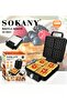 ⚡️ جهاز صنع الوافل الكهربائي بقوة 1500 واط - 4 قوالب وافل كبيرة، ألواح تيفلون غير لاصقة، تحكم قابل للتعديل في درجة الحرارة