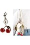 Women's Sparkling Cherry Bag Charm Keychain - 3