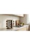 12-Piece Stainless Steel Glass Spice Rack Set with Wooden Covers and Round Metal Rotating Stand, 12-Piece - 2